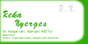 reka nyerges business card